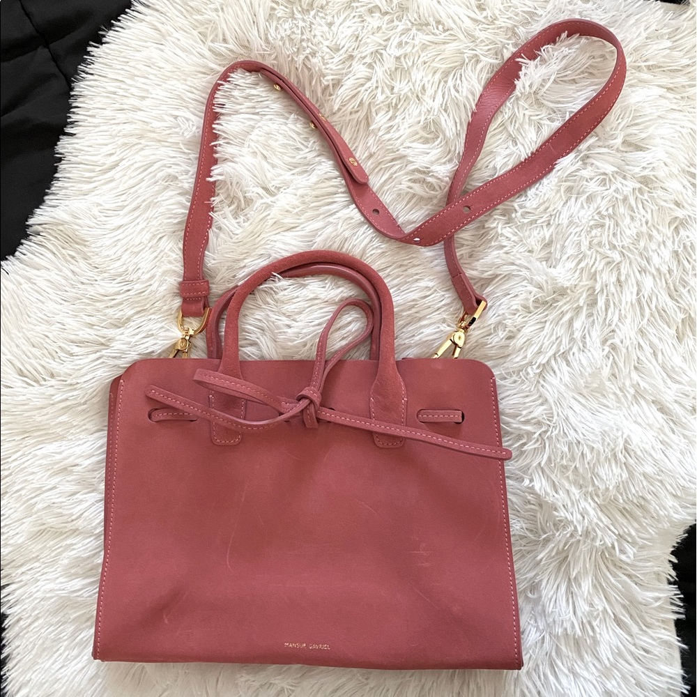 Mansur Gavriel Pink Suede Bag